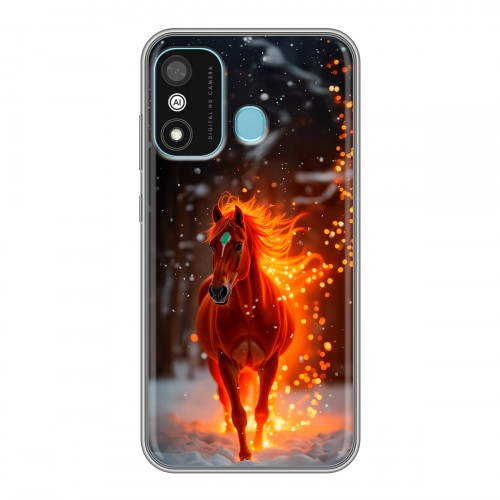 Дизайнерский силиконовый чехол для Itel A27 Новый год