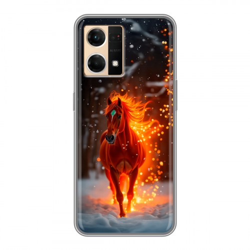 Дизайнерский силиконовый чехол для OPPO Reno7 Новый год