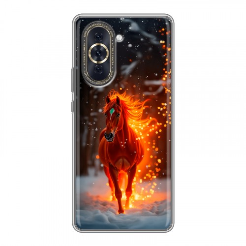 Дизайнерский силиконовый с усиленными углами чехол для Huawei Nova 10 Новый год