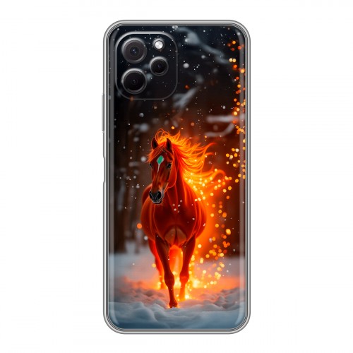 Дизайнерский силиконовый с усиленными углами чехол для Huawei Nova Y61 Новый год