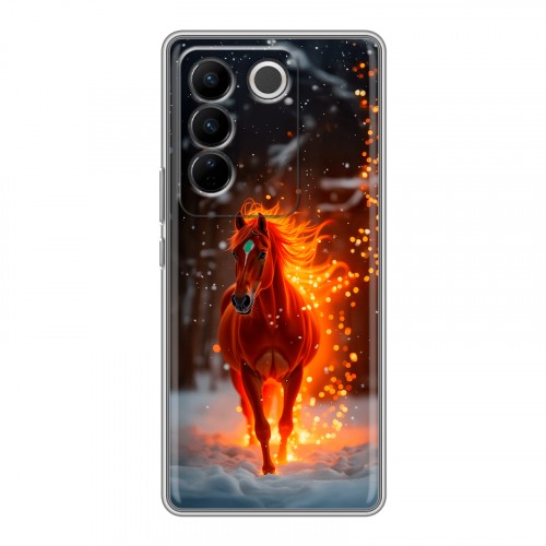 Дизайнерский силиконовый чехол для Vivo V27 Новый год