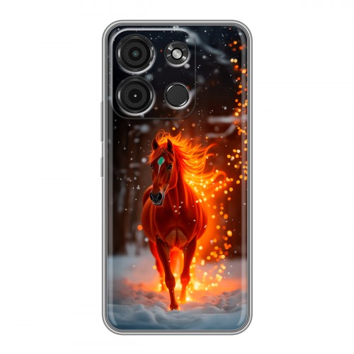 Дизайнерский силиконовый чехол для Itel A60s Новый год