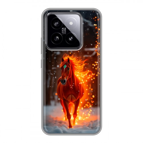 Дизайнерский силиконовый чехол для Xiaomi 14 Новый год