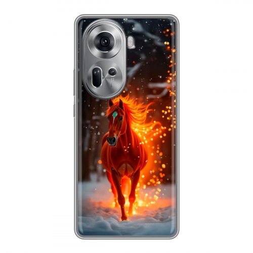 Дизайнерский силиконовый чехол для OPPO Reno 11 Новый год