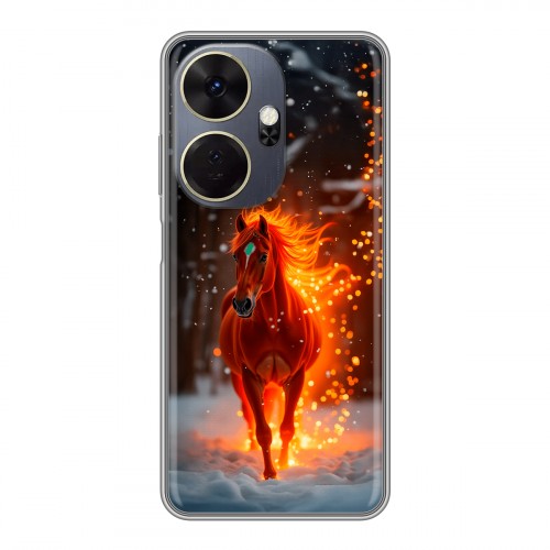 Дизайнерский силиконовый чехол для Itel P55 Plus Новый год