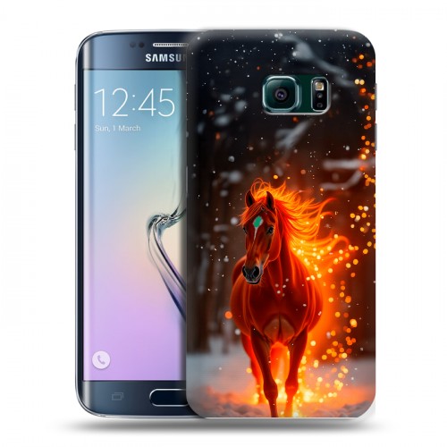 Дизайнерский силиконовый чехол для Samsung Galaxy S6 Edge Новый год