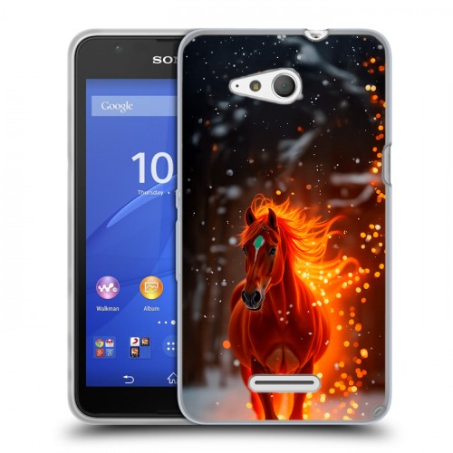 Дизайнерский пластиковый чехол для Sony Xperia E4g Новый год