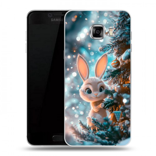 Дизайнерский пластиковый чехол для Samsung Galaxy C5 Новый год