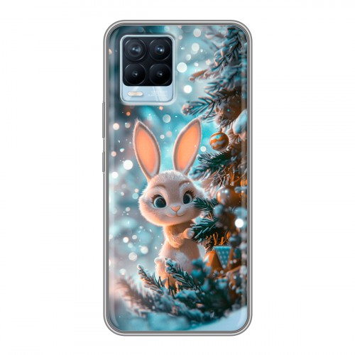 Дизайнерский силиконовый чехол для Realme 8 Новый год