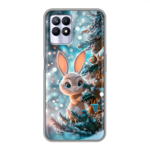 Дизайнерский силиконовый чехол для Realme 8i Новый год