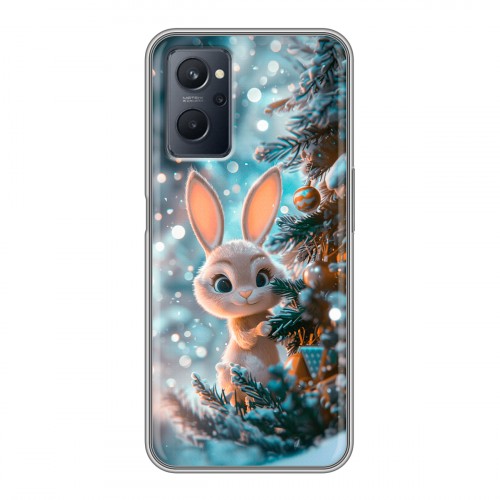 Дизайнерский силиконовый чехол для Realme 9i Новый год