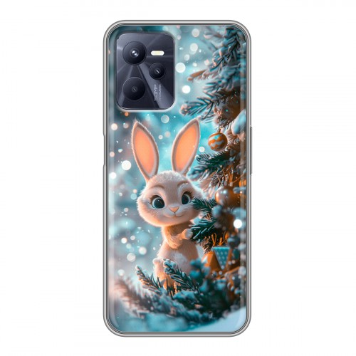 Дизайнерский силиконовый чехол для Realme C35 Новый год