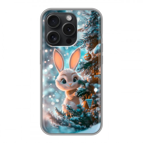 Дизайнерский силиконовый чехол для Iphone 15 Pro Новый год