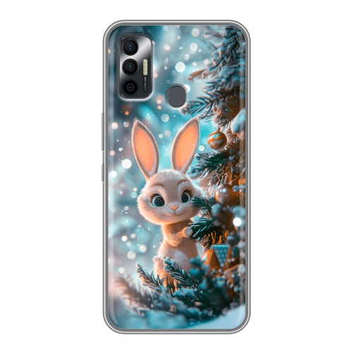 Дизайнерский силиконовый чехол для Tecno Spark 7 Новый год