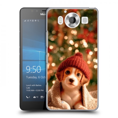 Дизайнерский пластиковый чехол для Microsoft Lumia 950 Новый год