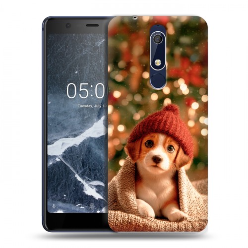 Дизайнерский пластиковый чехол для Nokia 5.1 Новый год
