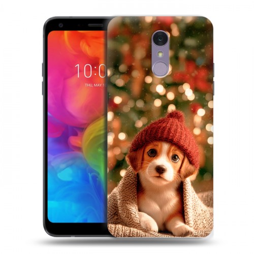 Дизайнерский пластиковый чехол для LG Q7 Новый год