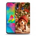 Дизайнерский пластиковый чехол для Samsung Galaxy M20 Новый год