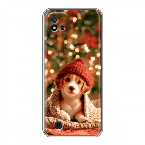 Дизайнерский силиконовый чехол для Realme C20 Новый год