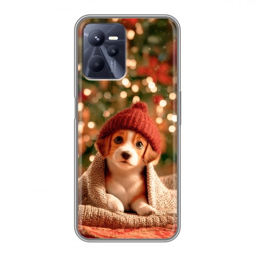 Дизайнерский силиконовый чехол для Realme C35 Новый год