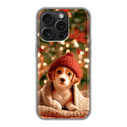 Дизайнерский силиконовый чехол для Iphone 15 Pro Новый год