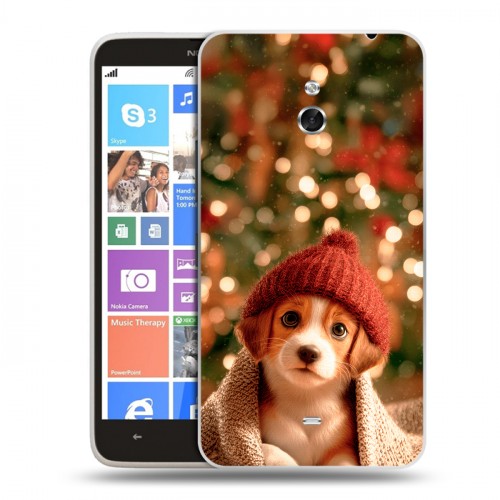 Дизайнерский пластиковый чехол для Nokia Lumia 1320 Новый год