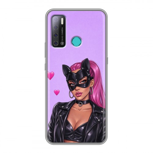 Дизайнерский силиконовый с усиленными углами чехол для Tecno Pouvoir 4 женский