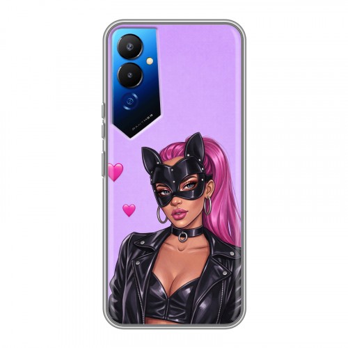 Дизайнерский силиконовый чехол для Tecno Pova 4 женский