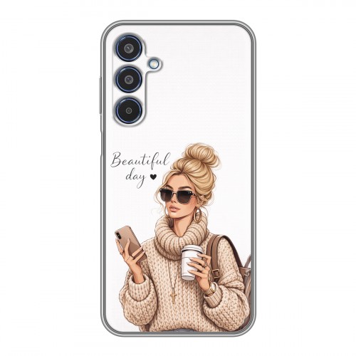 Дизайнерский силиконовый чехол для Samsung Galaxy M35 женский