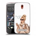 Дизайнерский пластиковый чехол для HTC Desire 500 женский