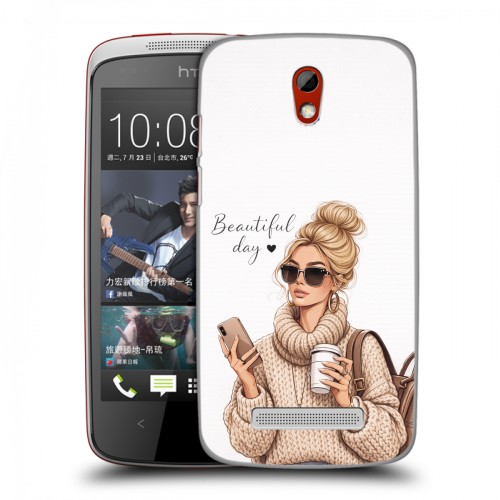 Дизайнерский пластиковый чехол для HTC Desire 500 женский