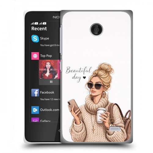 Дизайнерский пластиковый чехол для Nokia X женский
