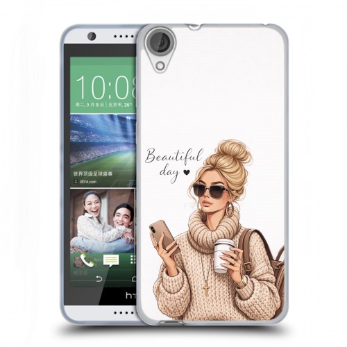 Дизайнерский силиконовый чехол для HTC Desire 820 женский