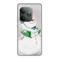 Дизайнерский силиконовый чехол для Realme GT 6 Снеговики