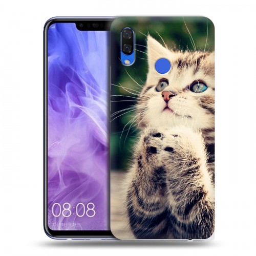 Дизайнерский пластиковый чехол для Huawei Nova 3i Котята