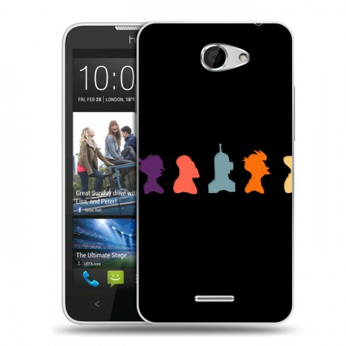 Дизайнерский пластиковый чехол для HTC Desire 516 Футурама