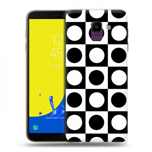 Дизайнерский пластиковый чехол для Samsung Galaxy J6 Черно-белые фантазии