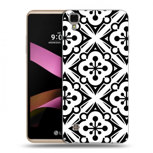 Дизайнерский пластиковый чехол для LG X Style Черно-белые фантазии