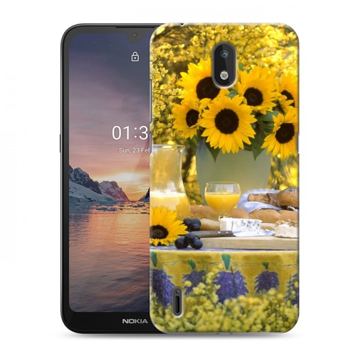 Дизайнерский силиконовый чехол для Nokia 1.3 Подсолнухи