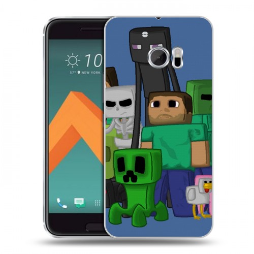 Дизайнерский пластиковый чехол для HTC 10 Minecraft