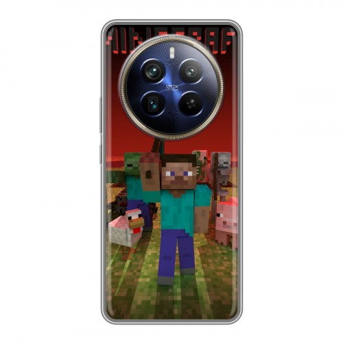 Дизайнерский силиконовый чехол для Realme 12 Plus 5G Minecraft