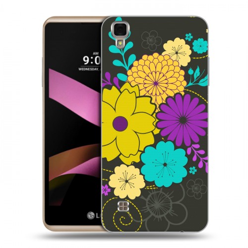 Дизайнерский силиконовый чехол для LG X Style Цветы кимоно