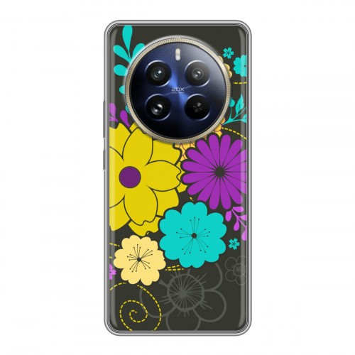 Дизайнерский пластиковый чехол для Realme 12 Pro Цветы кимоно