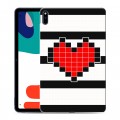 Дизайнерский силиконовый с усиленными углами чехол для Huawei MatePad Пиксельные сердца