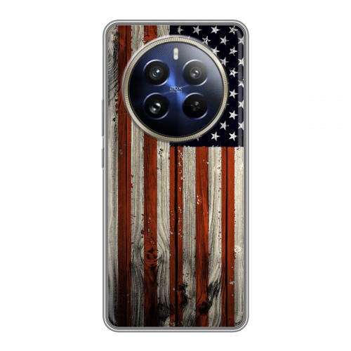 Дизайнерский силиконовый чехол для Realme 12 Pro Plus Флаг США