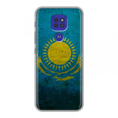 Дизайнерский силиконовый чехол для Motorola Moto G9 Play Флаг Казахстана