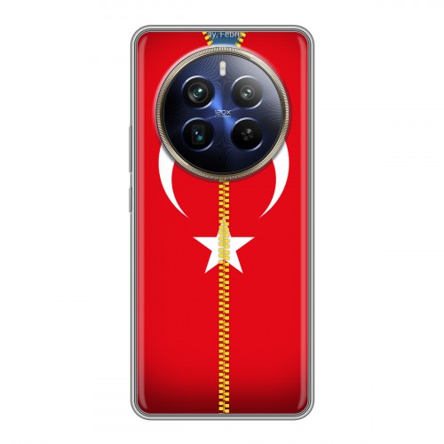 Дизайнерский силиконовый чехол для Realme 12 Plus 5G Флаг Турции