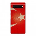 Дизайнерский силиконовый с усиленными углами чехол для Google Pixel 6 Флаг Турции