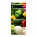 Дизайнерский силиконовый с усиленными углами чехол для Google Pixel 6 Овощи