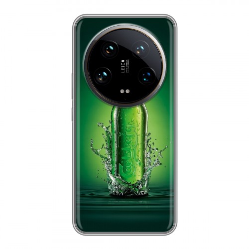 Дизайнерский силиконовый чехол для Xiaomi 14 Ultra Carlsberg